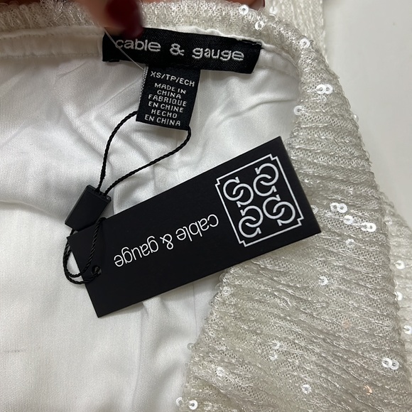 Cable & Gauge - White Sequin Skirt - Bridal Bachlorette - Picture 5 of 8